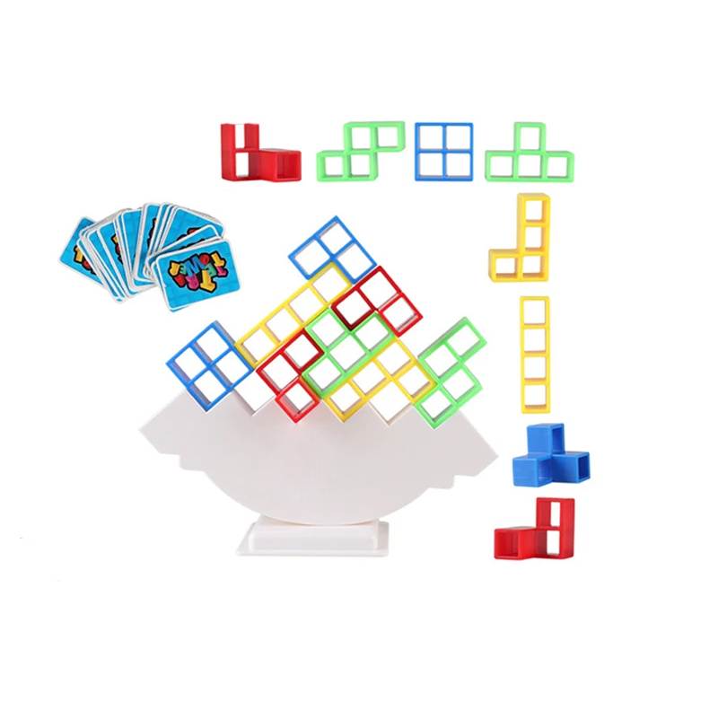 Happy Tiny Mart ABS Plastic Multi-Piece Balance Stacking Game with Chassis
