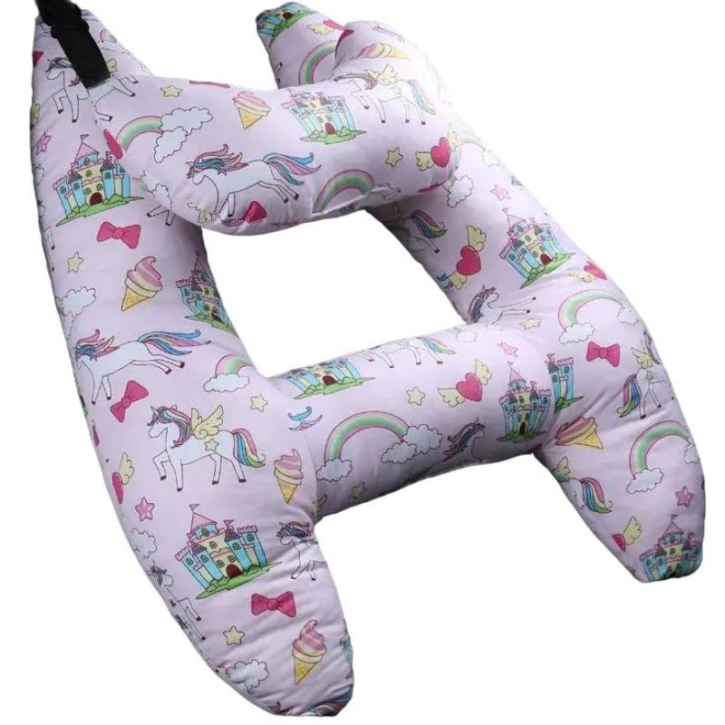 Happy Tiny Mart PP Cotton H-Shape Travel Pillow for Vehicular Head Support