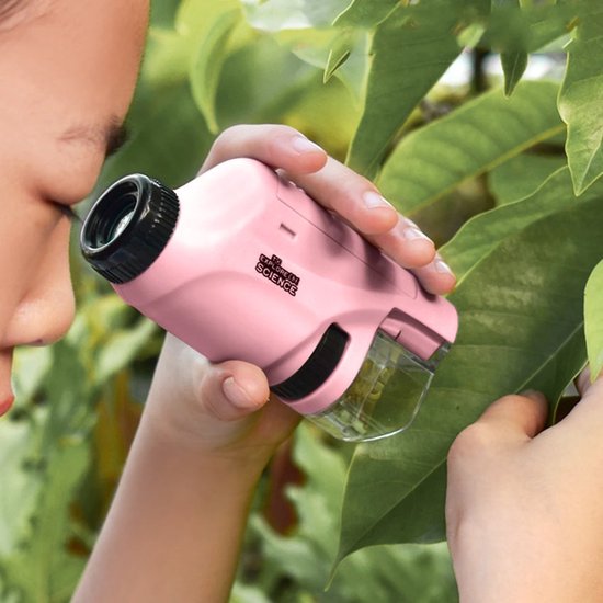 Happy Tiny Mart Portable Plastic Microscope with 60x-120x LED Magnification Function