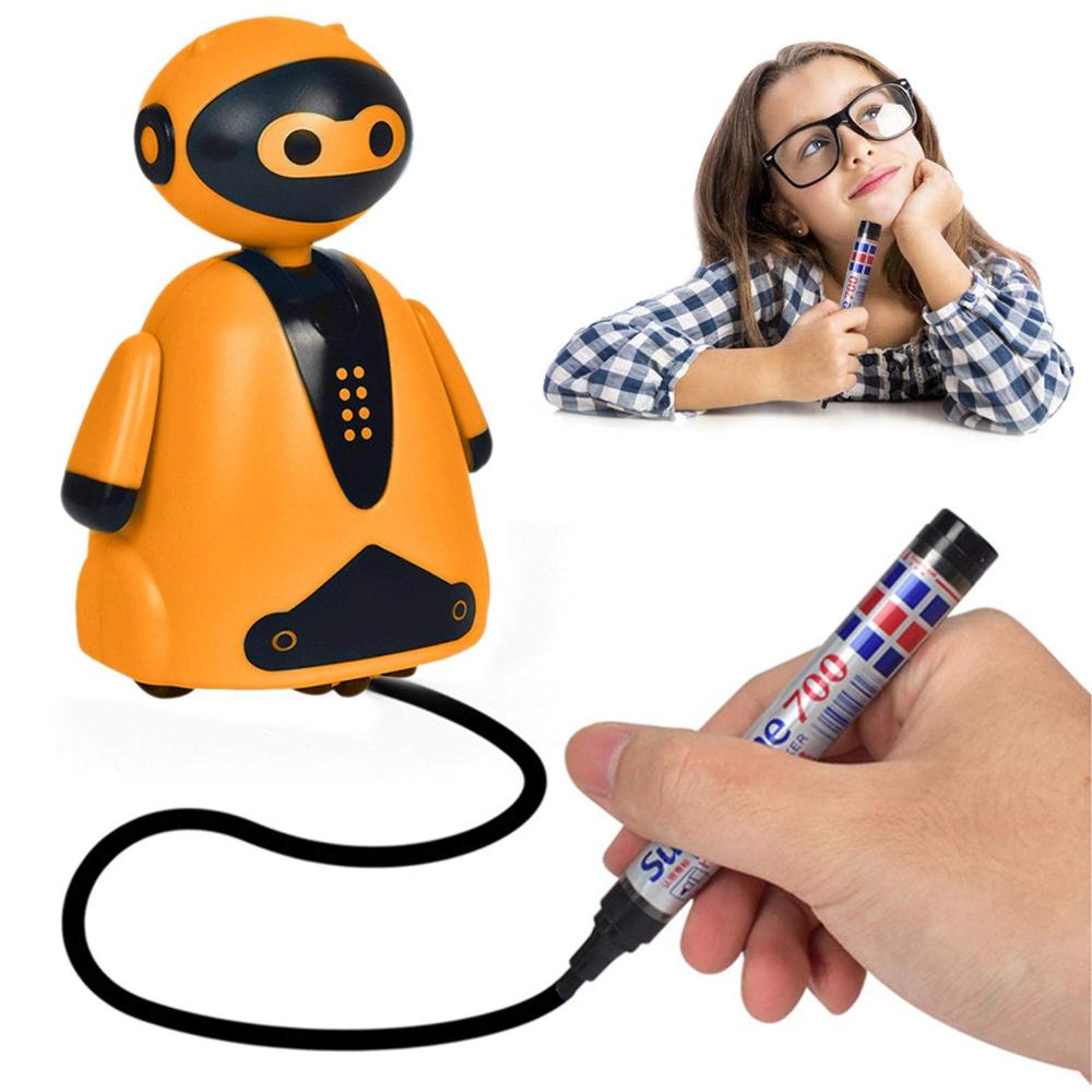 ABS Plastic Optical Sensor Line Following Robot Toy with Induction Pen