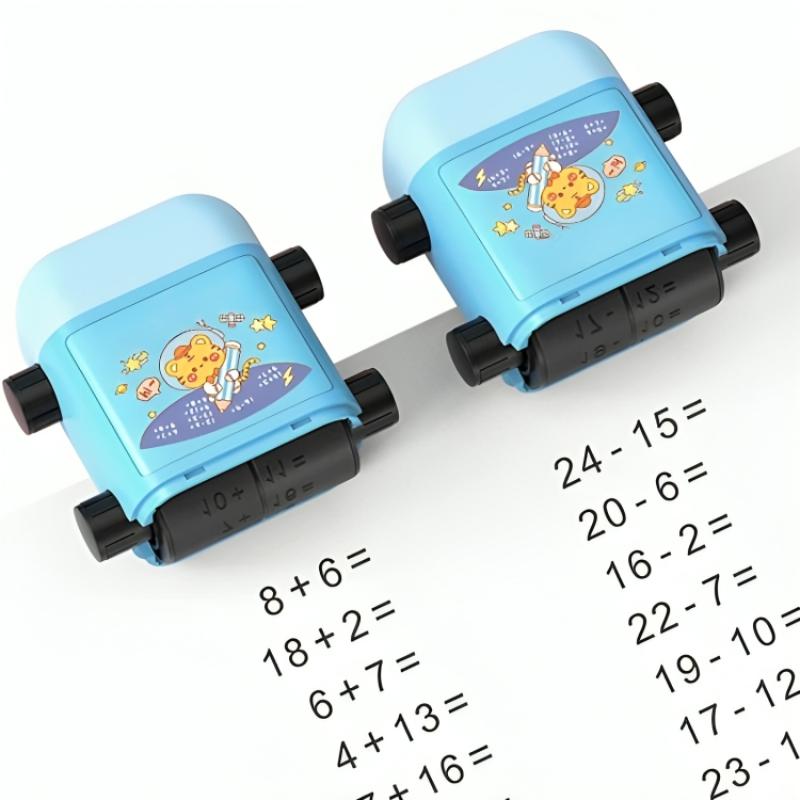 Happy Tiny Mart Plastic Roller Stamp for Arithmetic Problem Generation