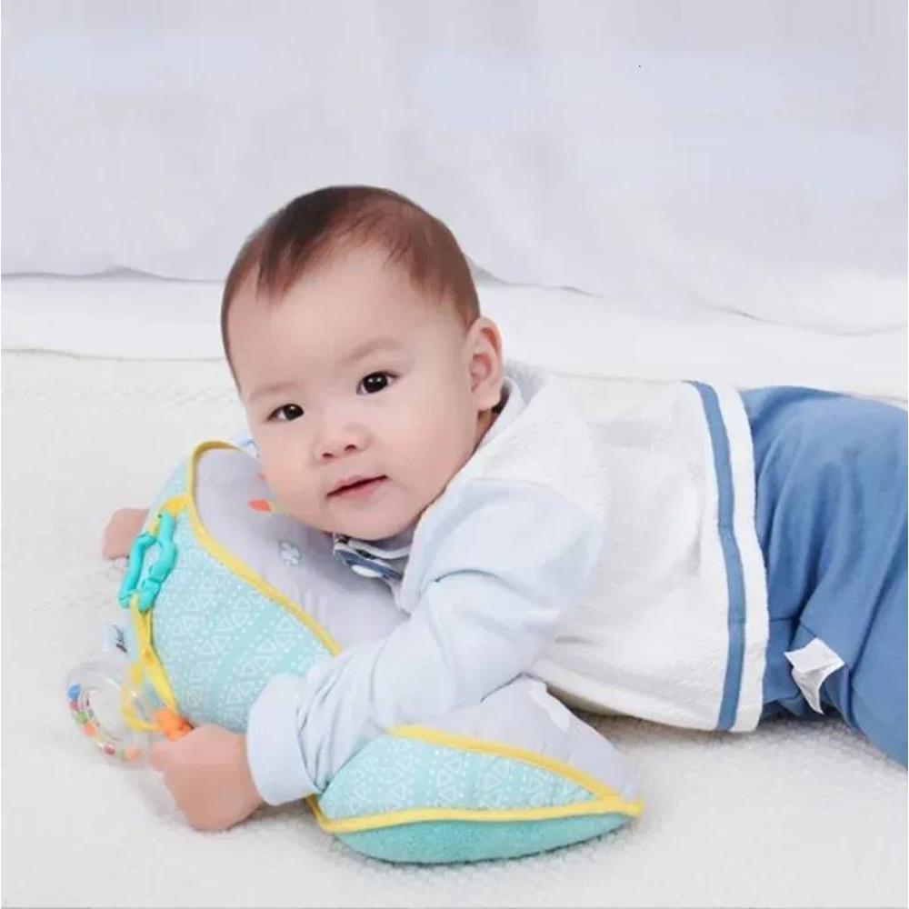 Happy Tiny Mart Cloth and Polyester Fiber Baby Tummy Time Support Pillow