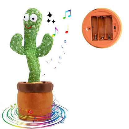 Rechargeable Textile Electronic Cactus Toy with Dancing and Recording Functions