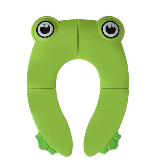 Plastic Foldable Frog Themed Portable Toilet Training Seat Cover for Children