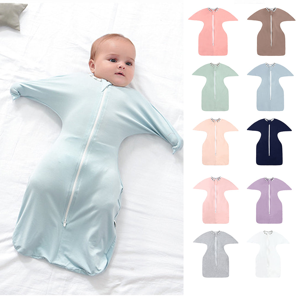 95% Bamboo Fiber Baby Wearable Blanket with Two-Way Zipper System