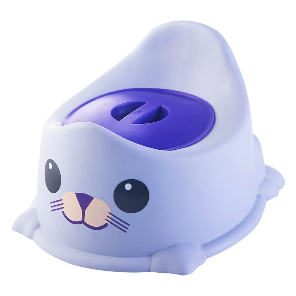 Polypropylene Plastic Portable Toilet Training Seat with Removable Trough and Cover