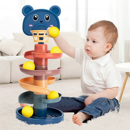 Multi-Tier Plastic Spiral Ball Drop Tower for Motor Skill Development