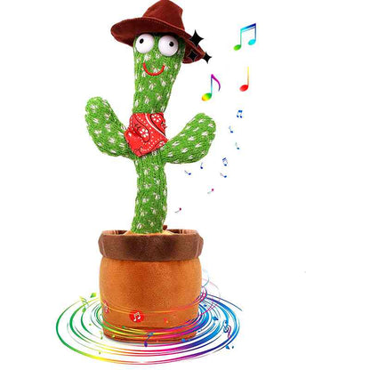 Rechargeable Textile Electronic Cactus Toy with Dancing and Recording Functions