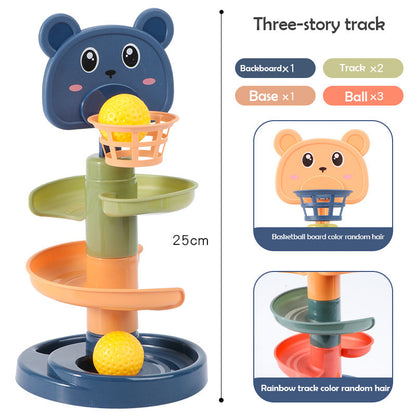 Multi-Tier Plastic Spiral Ball Drop Tower for Motor Skill Development