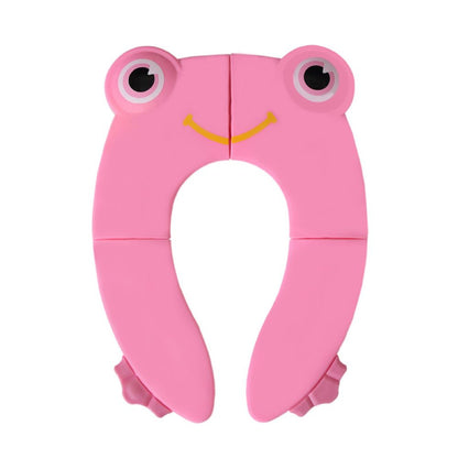 Plastic Foldable Frog Themed Portable Toilet Training Seat Cover for Children