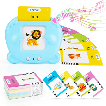 Happy Tiny Mart Electronic Card Reader with 112 Double Sided Vocabulary Cards