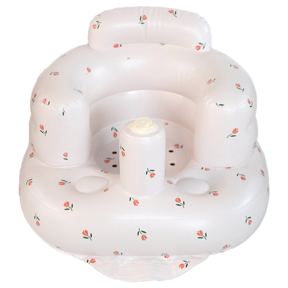 Inflatable PVC Infant Floor Seat with Built-in Pump and Back Support