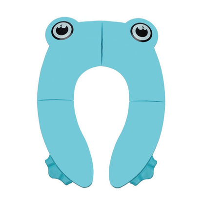 Plastic Foldable Frog Themed Portable Toilet Training Seat Cover for Children