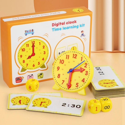 Wood and ABS Plastic Analog and Digital Time Teaching Activity Set