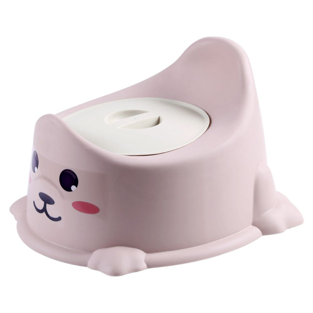 Polypropylene Plastic Portable Toilet Training Seat with Removable Trough and Cover