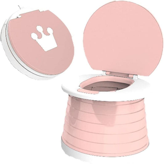 Happy Tiny Mart 2-in-1 Polypropylene Folding Portable Toilet and Urinal