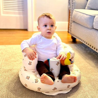 Inflatable PVC Infant Floor Seat with Built-in Pump and Back Support