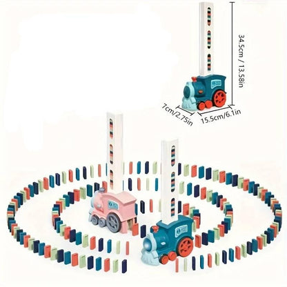 ABS Plastic Battery Operated Automatic Domino Laying Train for Children