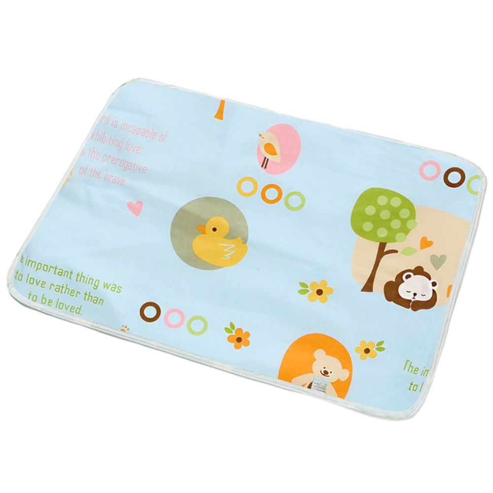 Happy Tiny Mart Cotton and EVA Waterproof Reusable Portable Diaper Changing Mat