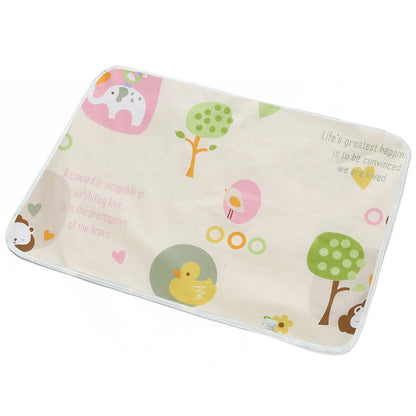Happy Tiny Mart Cotton and EVA Waterproof Reusable Portable Diaper Changing Mat