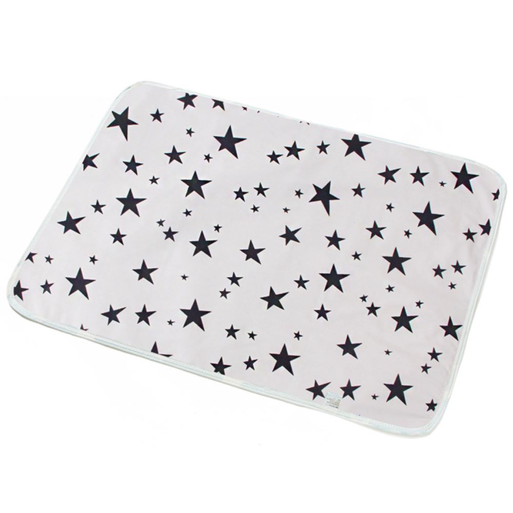 Happy Tiny Mart Cotton and EVA Waterproof Reusable Portable Diaper Changing Mat