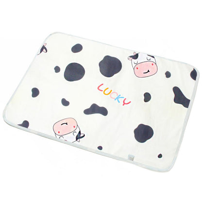 Happy Tiny Mart Cotton and EVA Waterproof Reusable Portable Diaper Changing Mat
