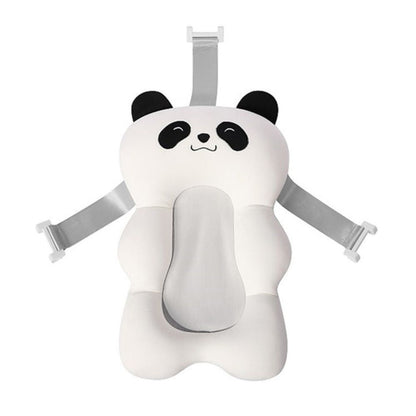 Contoured Mesh and Cloth Infant Bath Support Pillow with Safety Straps