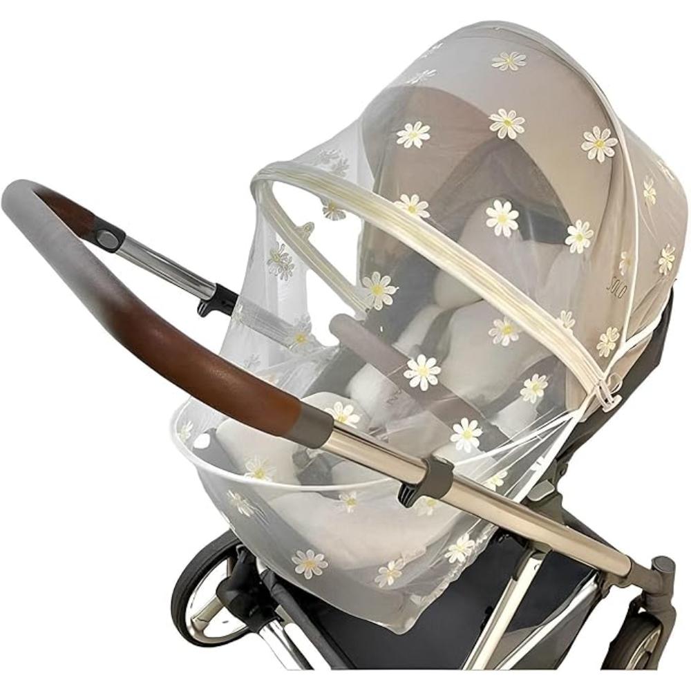 Universal Breathable Synthetic Mesh Stroller Cover for Insect and UV Protection