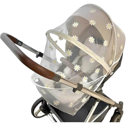 Universal Breathable Synthetic Mesh Stroller Cover for Insect and UV Protection