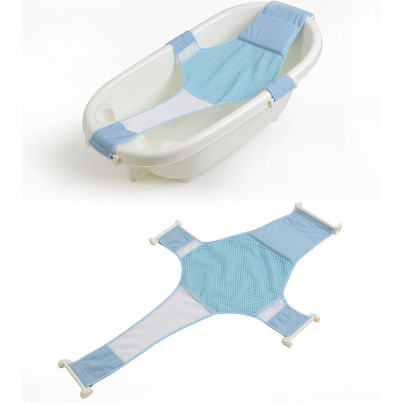 Happy Tiny Mart Cotton Mesh Adjustable Four Point Infant Bath Support Net