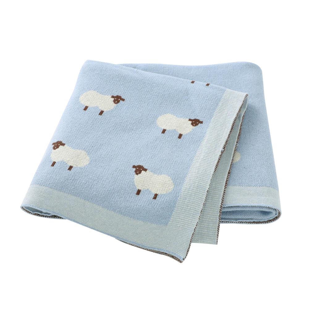Happy Tiny Mart Cotton Knit 100x80cm Baby Blanket for Cribs and Strollers