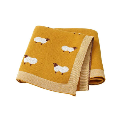 Happy Tiny Mart Cotton Knit 100x80cm Baby Blanket for Cribs and Strollers