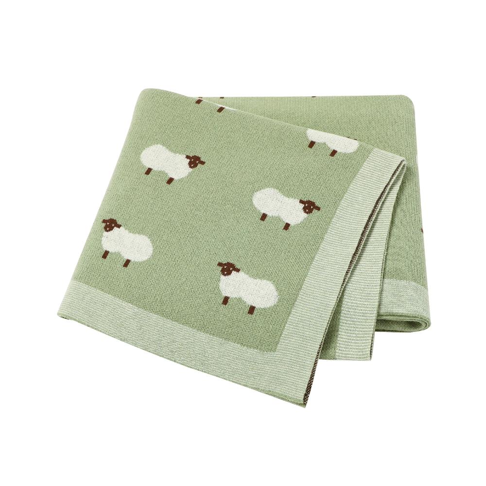 Happy Tiny Mart Cotton Knit 100x80cm Baby Blanket for Cribs and Strollers