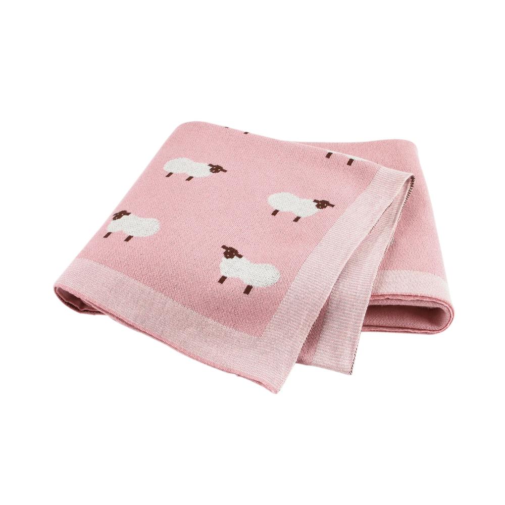 Happy Tiny Mart Cotton Knit 100x80cm Baby Blanket for Cribs and Strollers