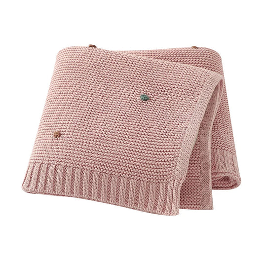 100% Cotton Knitted Baby Blanket for Infant Thermal Regulation
