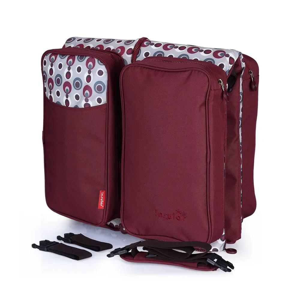 Waterproof Nylon Foldable Diaper Bag and Portable Infant Changing Station