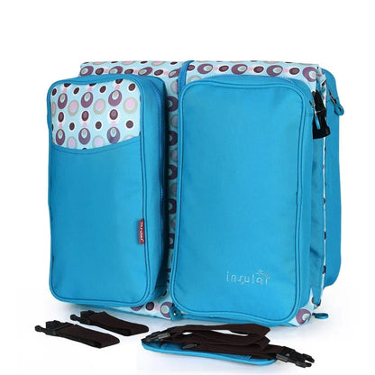 Waterproof Nylon Foldable Diaper Bag and Portable Infant Changing Station