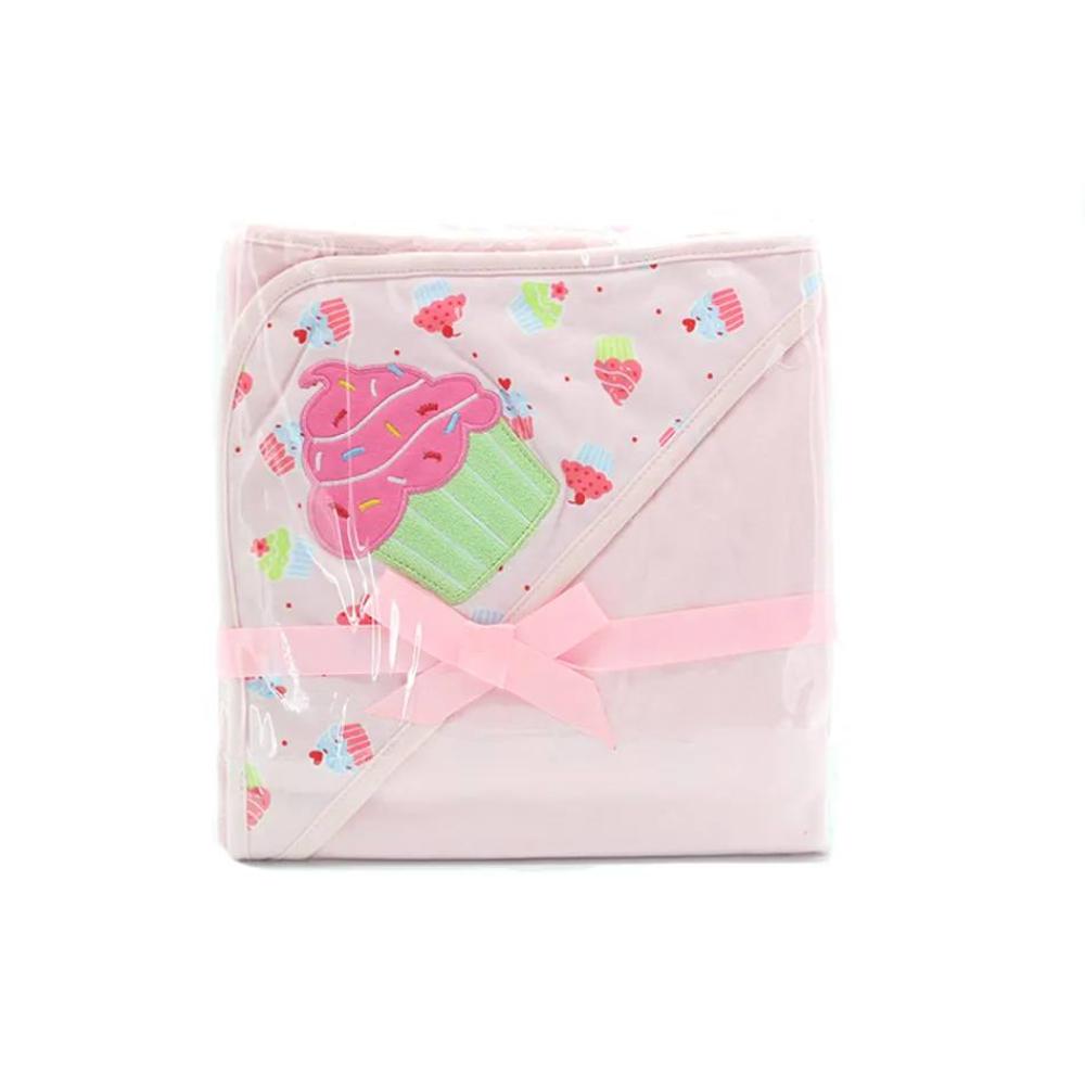Cotton Hooded Cartoon Animal Pattern Baby Bath Towel and Swaddle Blanket