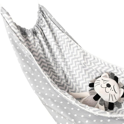 Portable Cotton Infant Hammock with Hanging Ropes for Sleep and Play