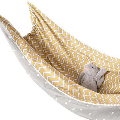 Portable Cotton Infant Hammock with Hanging Ropes for Sleep and Play