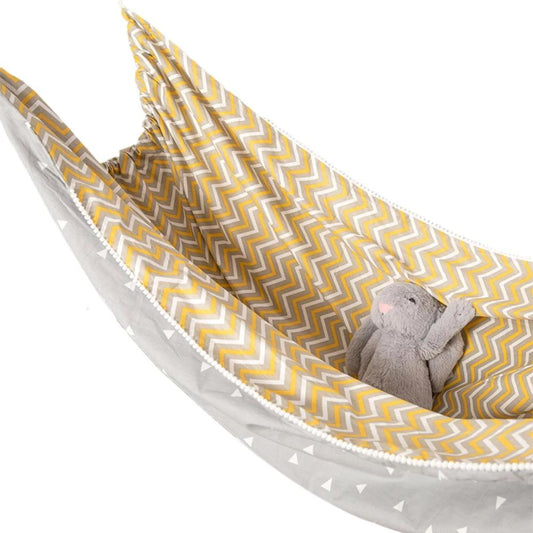 Portable Cotton Infant Hammock with Hanging Ropes for Sleep and Play