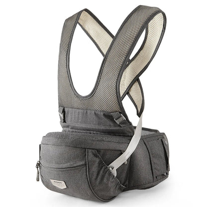 Polyester Ergonomic Baby Carrier with Hip Stool for Infant Support