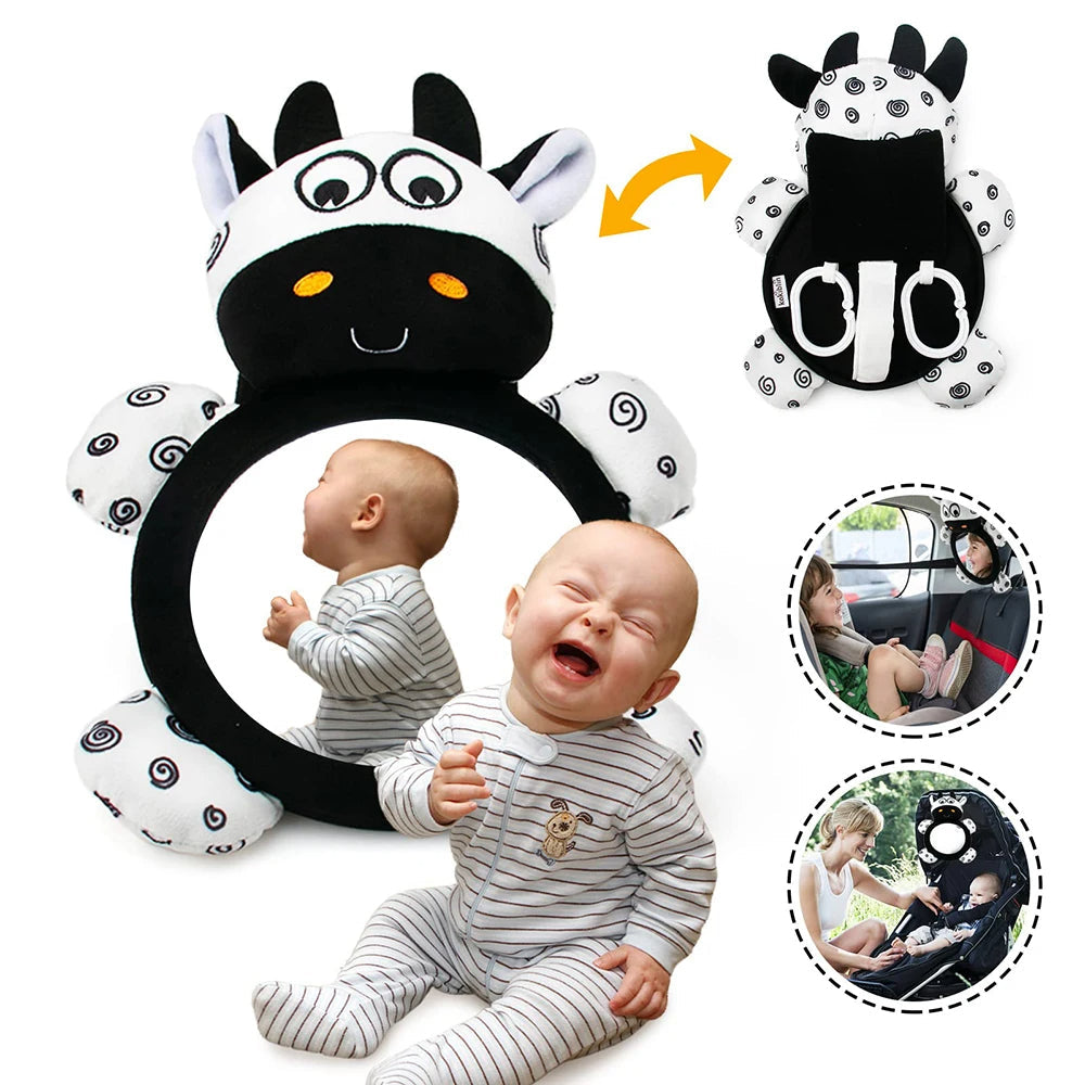 Happy Tiny Mart High Contrast Cloth Floor Mirror for Infant Tummy Time