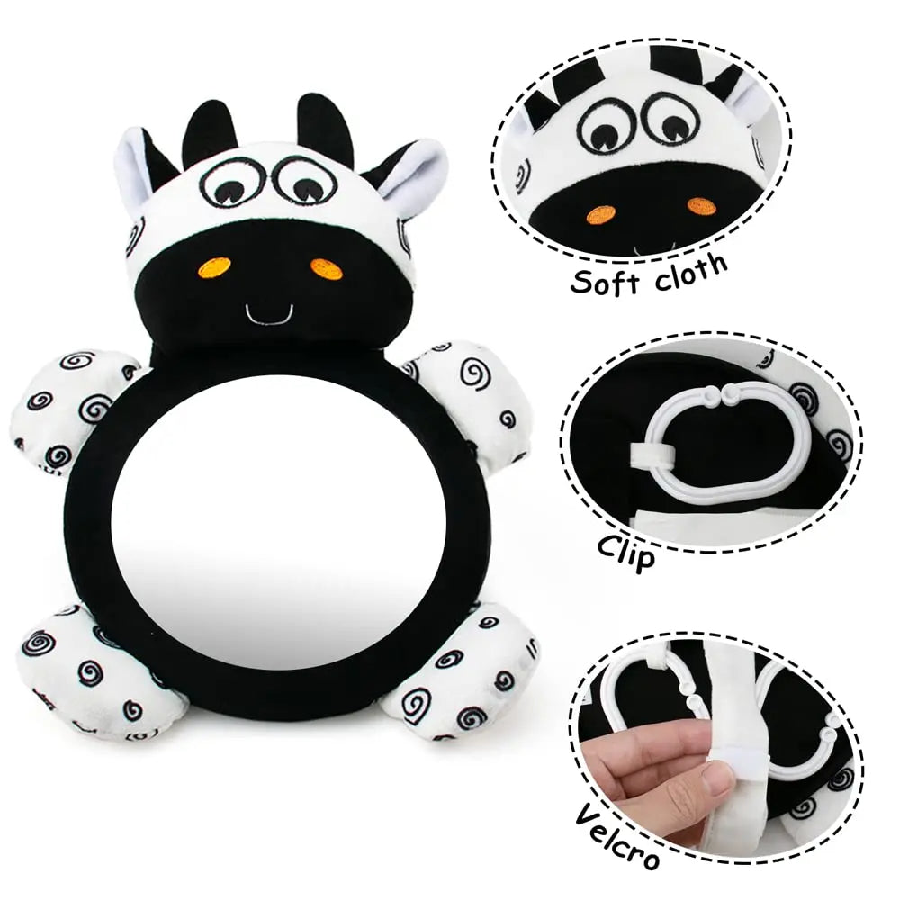 Happy Tiny Mart High Contrast Cloth Floor Mirror for Infant Tummy Time