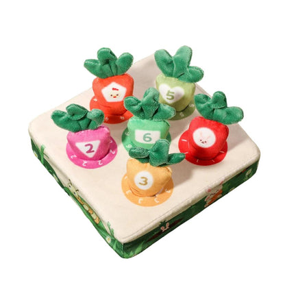 Happy Tiny Mart Plush Carrot Pulling Toy for Sensory Interaction and Coordination