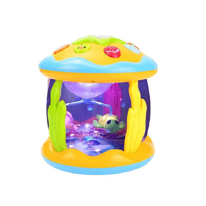 Happy Tiny Mart ABS Plastic Rotating Musical Ocean Projector Night Light