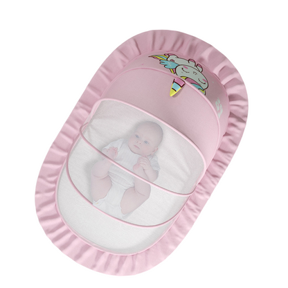 Happy Tiny Mart 100% Polyester Mesh Folding Mosquito Net Bed Enclosure