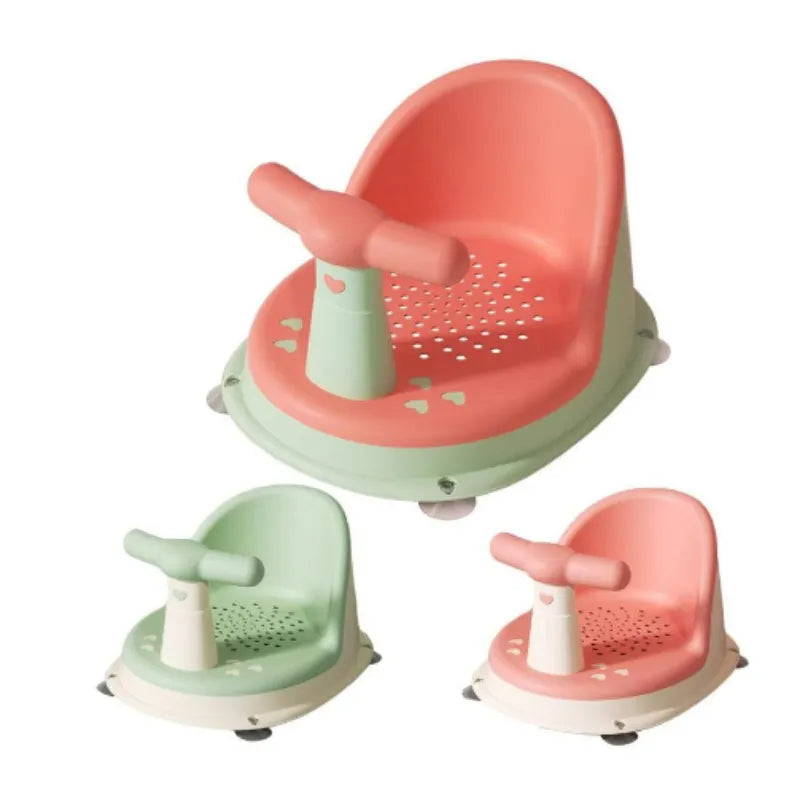 Plastic Non-Slip Baby Bath Seat with Suction Cup Base for Bathtubs