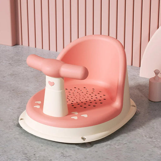 Plastic Non-Slip Baby Bath Seat with Suction Cup Base for Bathtubs