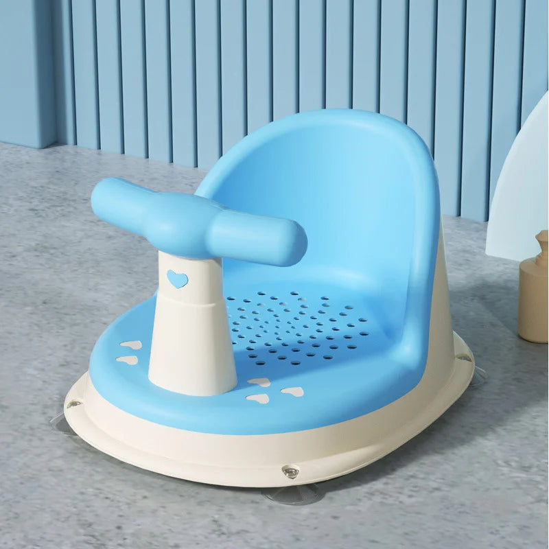 Plastic Non-Slip Baby Bath Seat with Suction Cup Base for Bathtubs